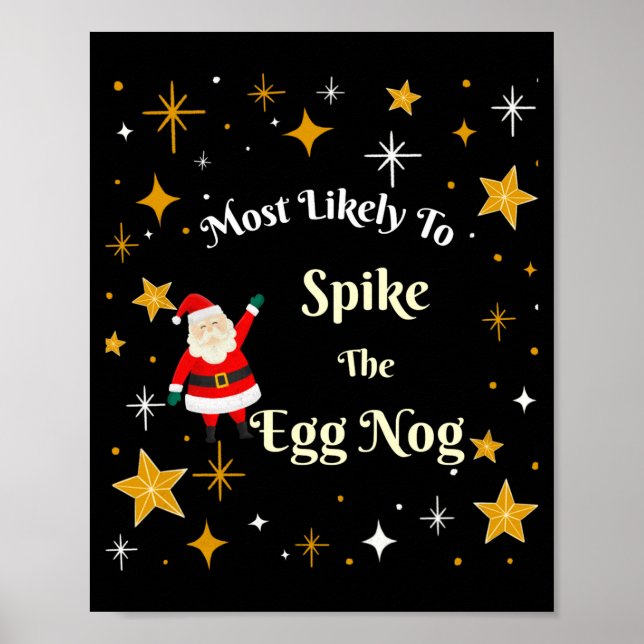 Poster Most Likely To Ske The Egg Nog  (Devant)