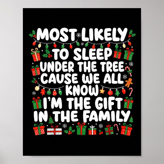 Poster Most Likely To Sleep Under The Tree Cause We All K (Devant)