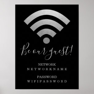 Poster Mot de passe Wifi et réseau personnalisés