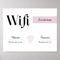 Mot de passe Wifi rose et blanc et connexion résea