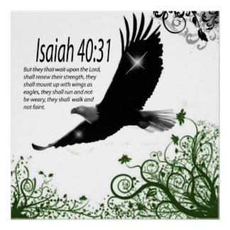 Poster Mot des dieux - Poster-Isaïe 40:31