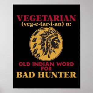 Poster Mot Végétarien Ancien Indien Pour Byd Hunter