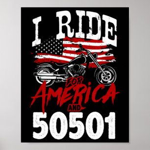 Poster Motard anti Trump 50501 Pro-démocratie R