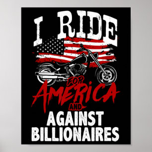 Poster Motard anti-Trump pro-démocratie résistant contre