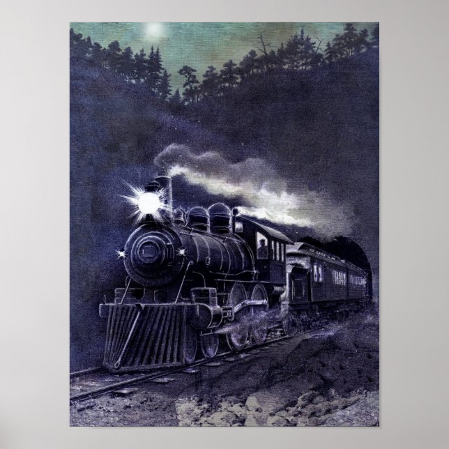 Poster Moteur à vapeur magique Train victorien (Devant)