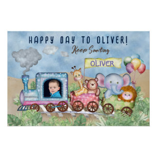 Poster Moteur ferroviaire Anniversaire