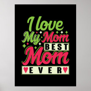 Poster Mother Gift I Love My Maman