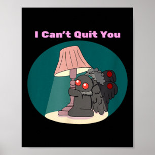 Poster Mothman Cryptide Mignon Humour Gothique Drôle Irré