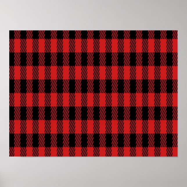 Poster Motif à plaid de Red Buffalo (Devant)