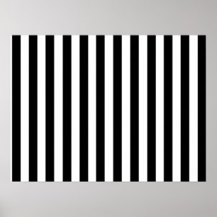 Poster Motif à rayures noires et blanches