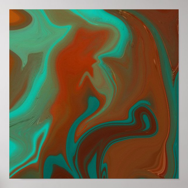 Poster motif abstrait, (Devant)