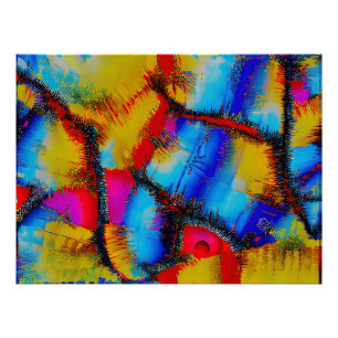 Poster Motif Abstrait coloré