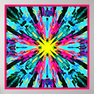 Poster Motif Abstrait coloré