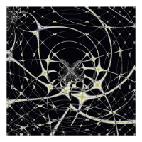 Motif Abstrait de Toile d'Araignée Gothique en Or