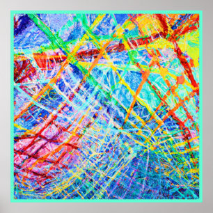 Poster Motif Abstrait éclatant couleur éclatant