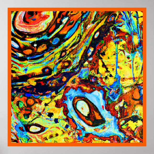 Poster Motif Abstrait exceptionnel (Devant)