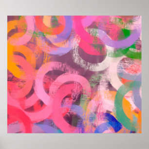 Poster Motif abstrait fait main. Art moderne