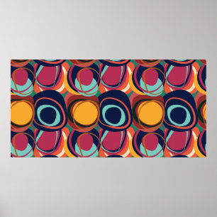 Poster motif Abstrait naturel sans soudure avec cercle