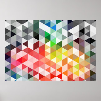 Poster Motif Abstrait Rainbow Triangle