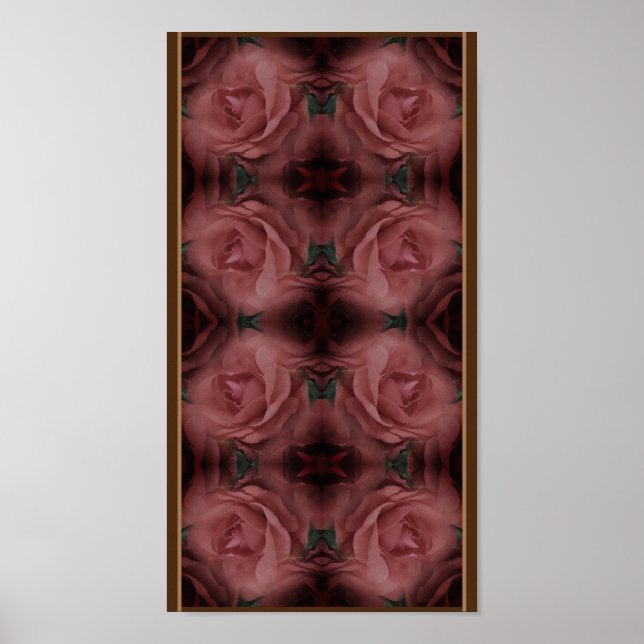 Poster Motif Abstrait Red Rose (Devant)