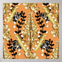 motif abstrait sur arrière - plan jaune orange ave