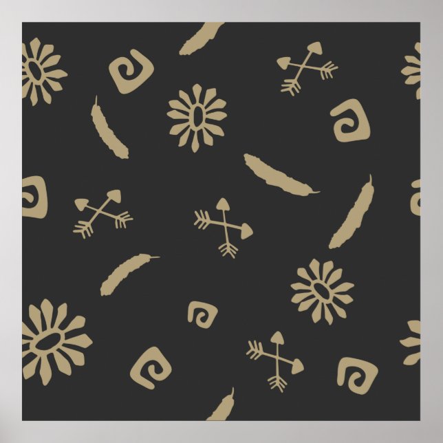 Poster Motif américain transparent (Devant)