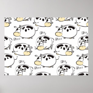 Poster Motif amusant avec des animaux enfantins. Clip vin
