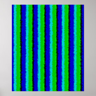 Poster Motif arc-en-ciel bleu vert abstrait 3D