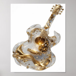 Poster Motif artistique ART ABSTRAIT argenté accrocheur v