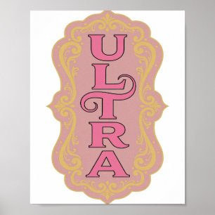 Poster Motif artistique ULTRA Rose Snappy
