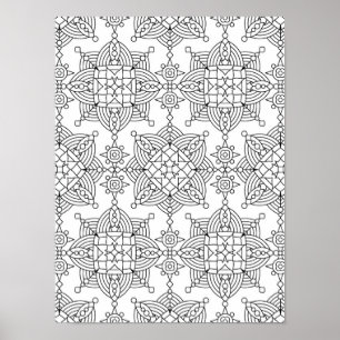 Poster Motif Artsy tribal inspiré 2