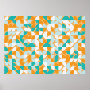 Poster Motif avec triangles de couleur aléatoire Générati