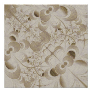 Poster Motif beige abstrait