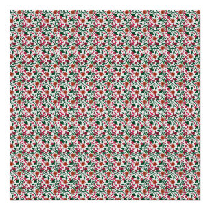 Poster Motif botanique de fleurs de cerisier Floral rou