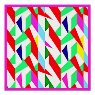 Poster Motif chromatique coloré