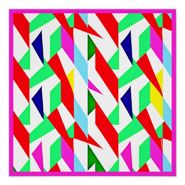Poster Motif chromatique coloré (Devant)