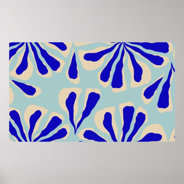 Poster Motif contemporaine tendance florale sans couture. (Devant)
