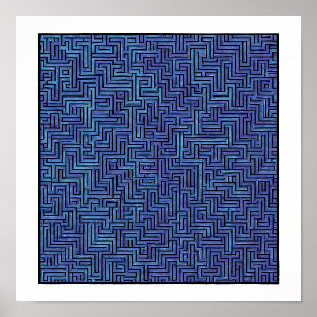 Poster Motif cosmique transparent : Grille laser labyrint (Devant)