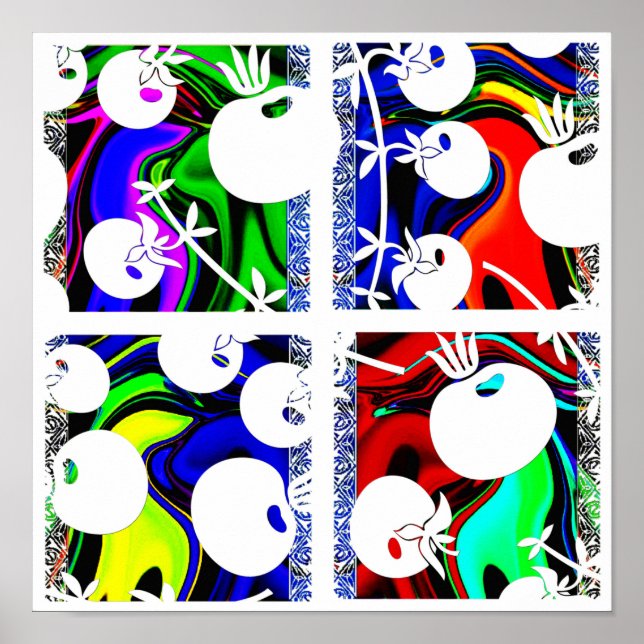 Poster Motif couleur (Devant)