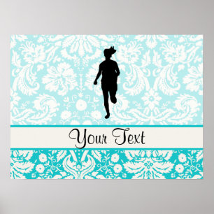 Poster Motif Damas ; Fille en cours
