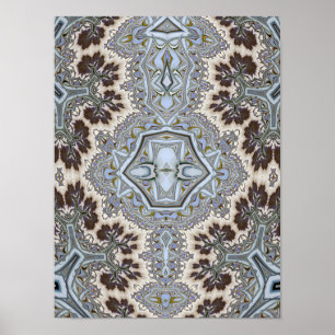 Poster Motif d'arbre fractal symétrique