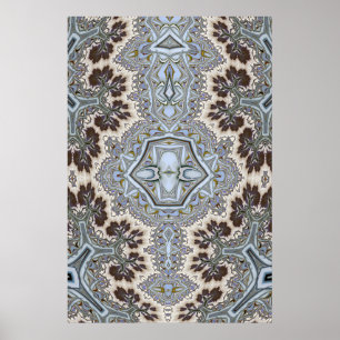 Poster Motif d'arbre fractal symétrique