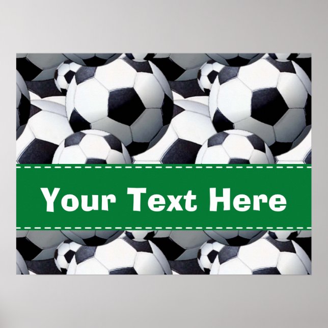 Poster Motif de balle de football (Devant)