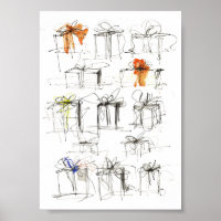 Motif de boîtes-cadeaux Abstraites