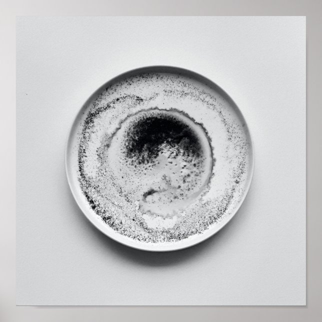Poster Motif de café monochrome texture Art abstrait 20 (Devant)