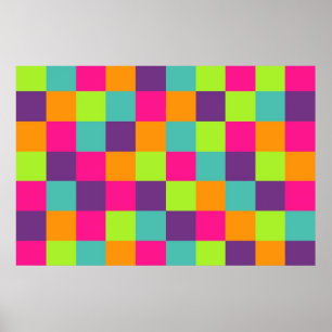 Poster Motif de carrés