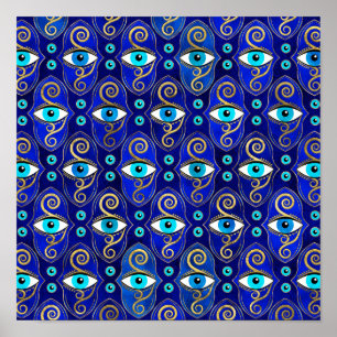 Poster Motif de charme pour les yeux mal