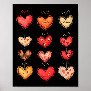 Poster Motif de cœur Saint-Valentin Drôle de Saint-Valent