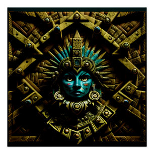 Poster Motif de conception aztèque deux