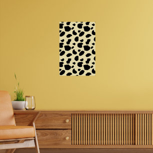 Poster Motif de couleur de peau de vache animale 